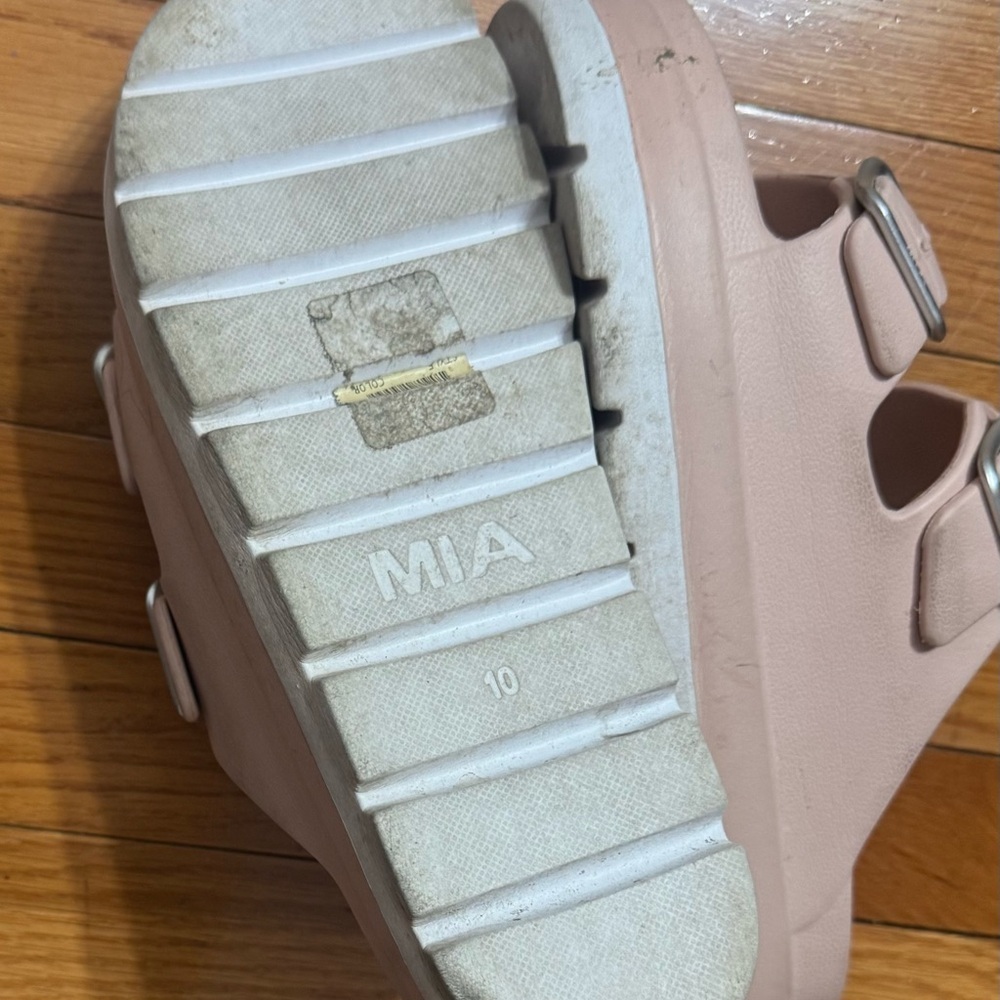 MIA Blush Sandals with Metallic Buckles - Picture 4 of 4